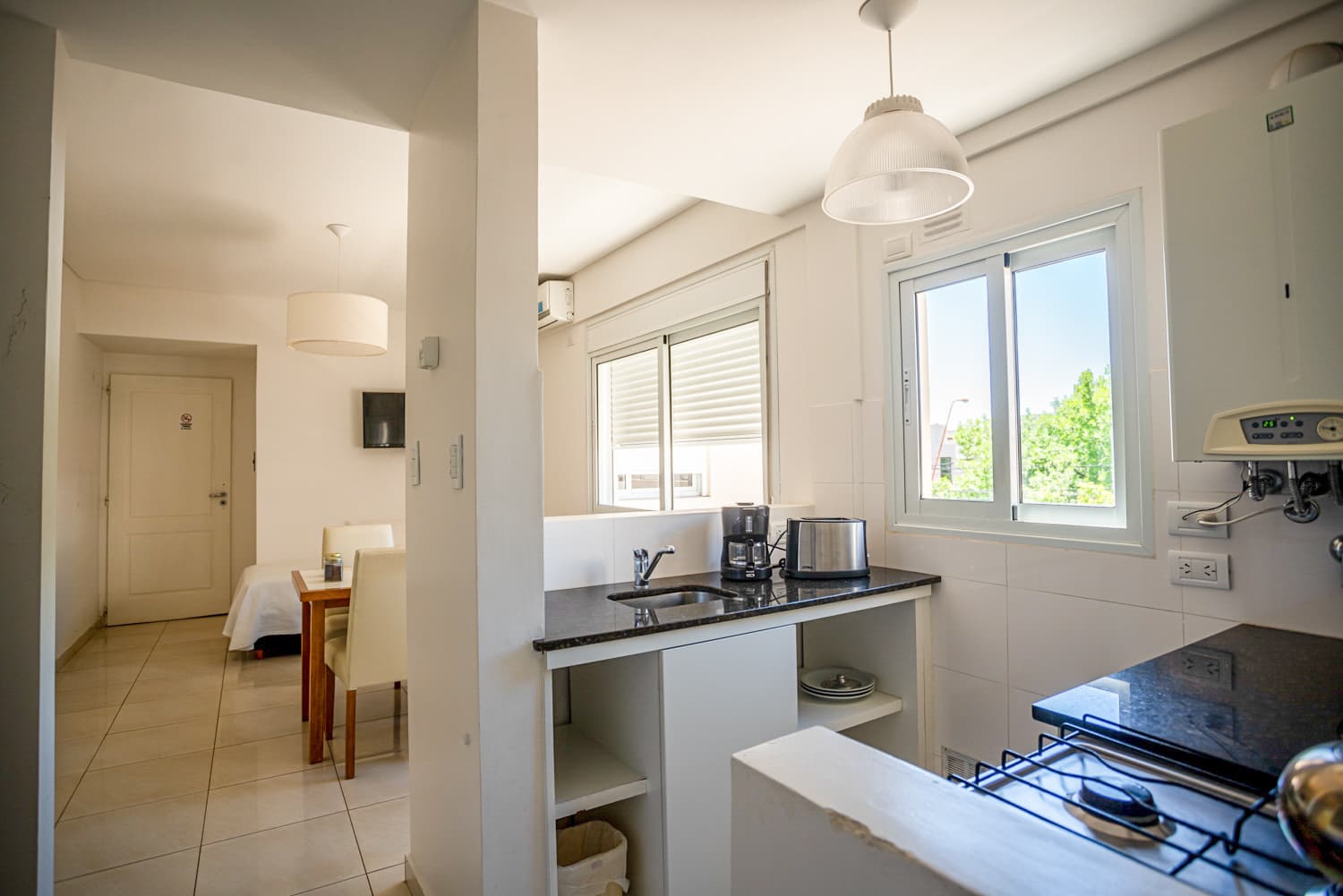 Living y comedor del departamento Ayres